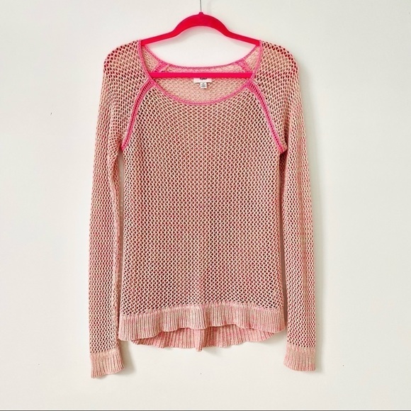 AMERICAN Eagle Pink Knit Crochet Tunic Cover Up - Picture 6 of 8